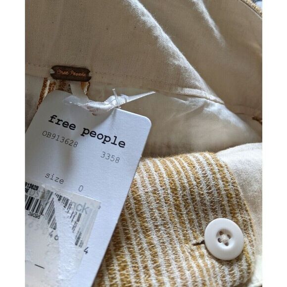 Free People Light At Sunrise Cropped High Rise Relaxed Fit Pants Size 0 - Picture 12 of 12